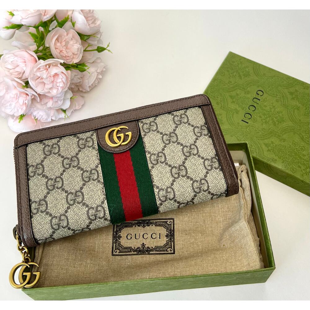 Gucci GG Ophidia Long Zip Around Wallet